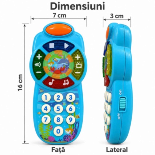 Telefon muzical educativ pentru copii cu lumini și sunete