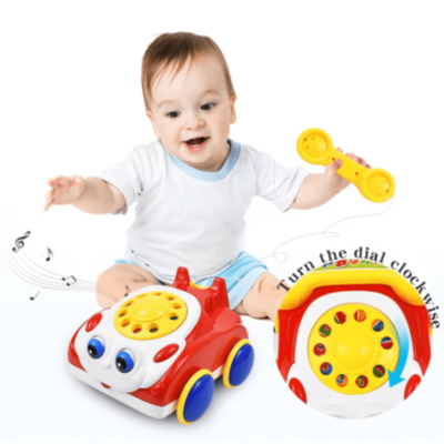 Telefon de jucărie interactiv cu mâner pentru copii  | image