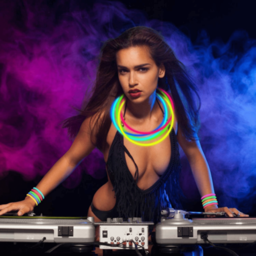 Set 50 Bețișoare Luminoase Glow Party Colorate