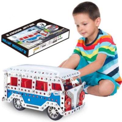 Constructor metalic microbuz 337 piese diy | image