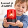 Girofar roșu de jucărie cu lumină și sunete