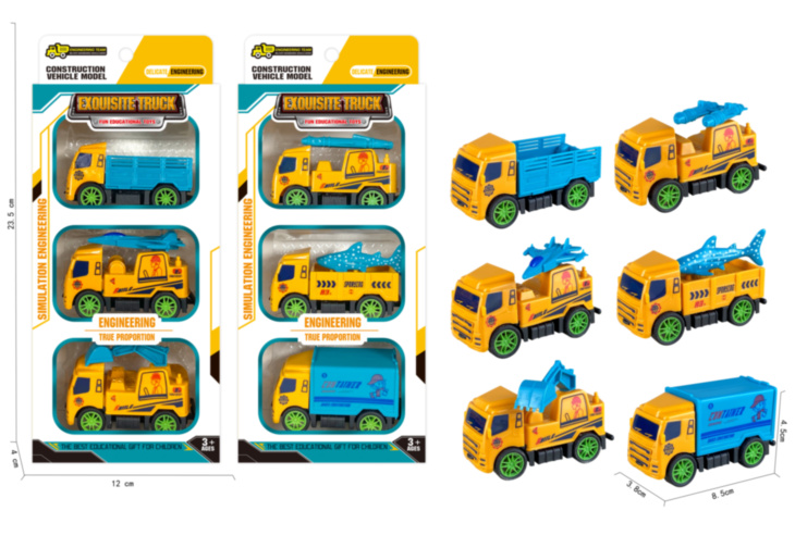 Set 3 Camioane de Construcție