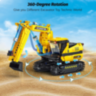 Excavator Hidraulic de Asamblat – 578 Piese, Macara STEM cu Mișcări Reale