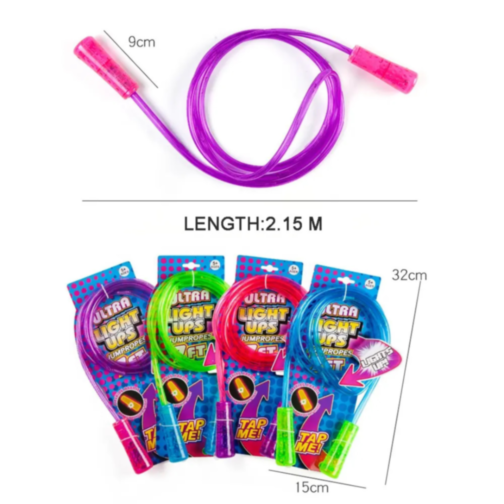 Coardă de Sărit cu LED – Distracție Activă și Strălucitoare (culoare aleatorie)