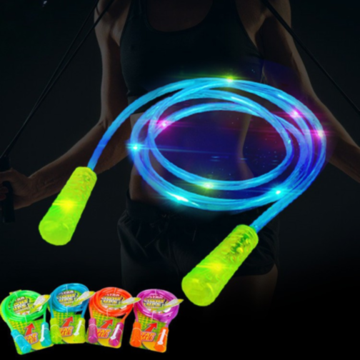 Coardă de Sărit cu LED – Distracție Activă și Strălucitoare (culoare aleatorie)