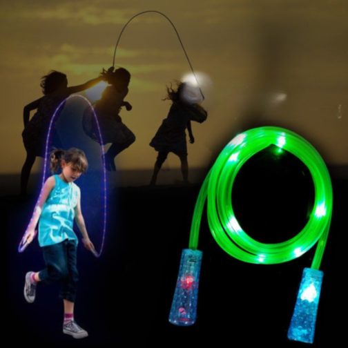 Coardă de Sărit cu LED – Distracție Activă și Strălucitoare (culoare aleatorie)