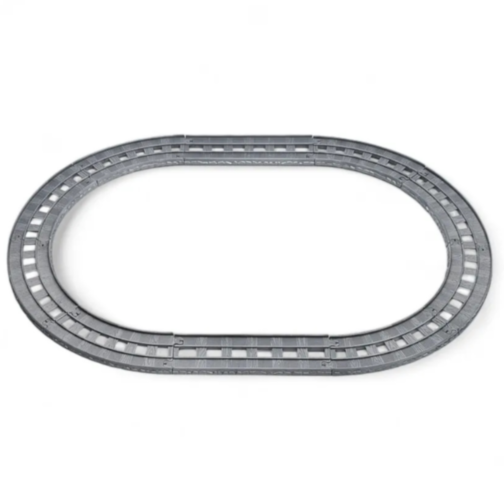 Trenuleț Electric pe Șine – Set cu Locomotivă și Vagoane, Lungime 58 cm