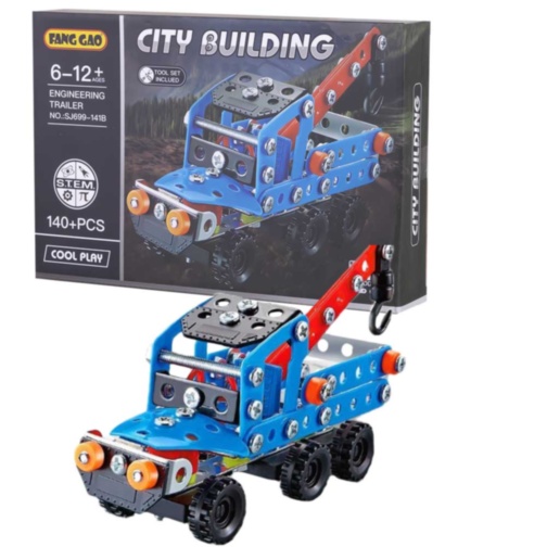 Set de Construcție Metalic "Camionul de Tractare" 140 piese
