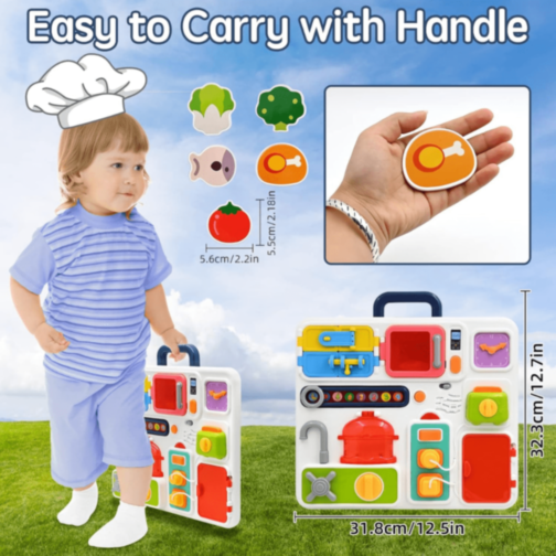 Tablă Interactivă Multifuncțională cu Sunete și Lumini – Stil Bucătărie