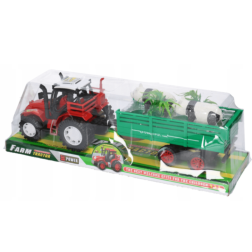 Tractor cu Remorcă și Urși Panda pentru Copii (culoare aleatorie)