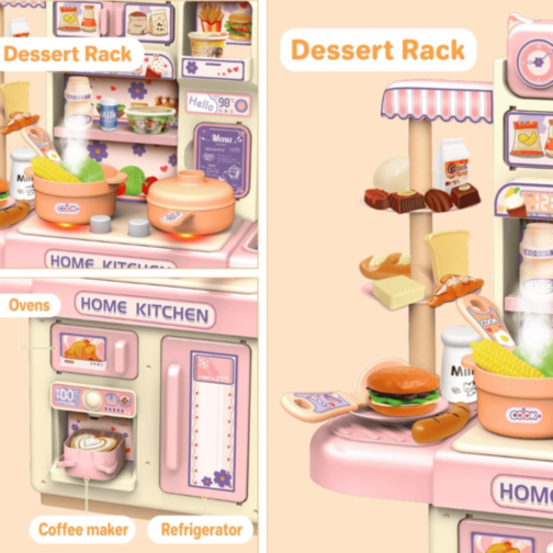 Set Bucătărie Home Kitchen cu Lumini și Aburi