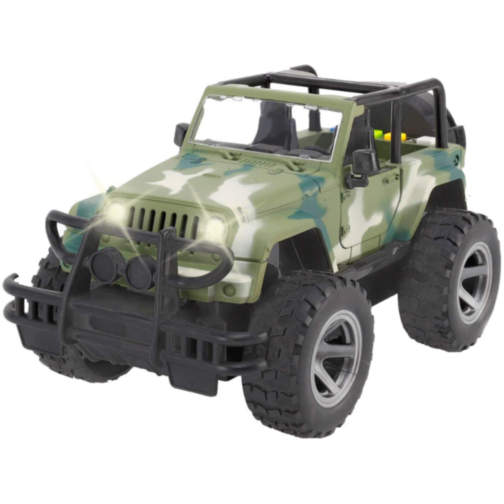 Mașină de Jucărie Jeep Off-Road Militar 1:16 cu Sunete, Lumini și Uși Mobile 