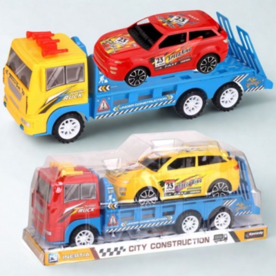 Camion transport auto copii cu mașină sport inclusă (culoare aleatorie) | image