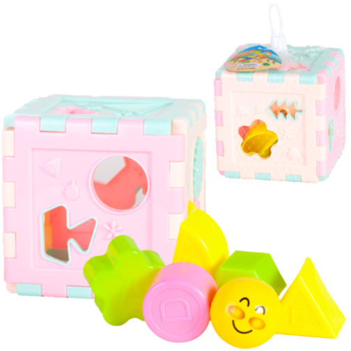 Cub Puzzle Educativ cu Figuri de Stivuit