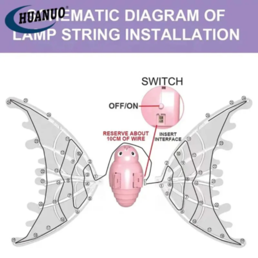 Aripi Magice Prințesă cu Efecte Luminiscente