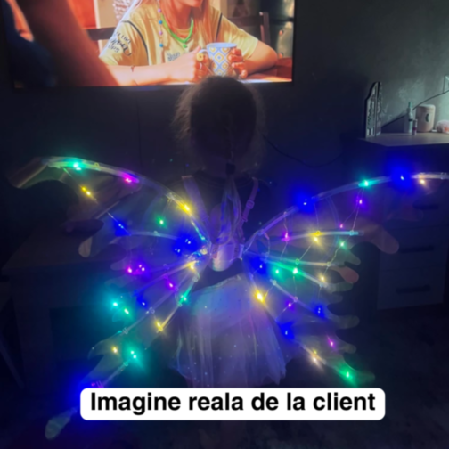 Aripi Magice Prințesă cu Efecte Luminiscente