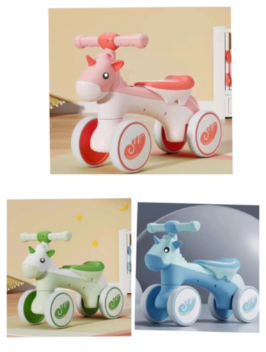 Bicicletă fără pedale, Unicorn cu Sunete și Lumini 3-7 ani, max 40 kg