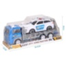 Camion transport mașini poliție copii cu platformă mare (culoare aleatorie)