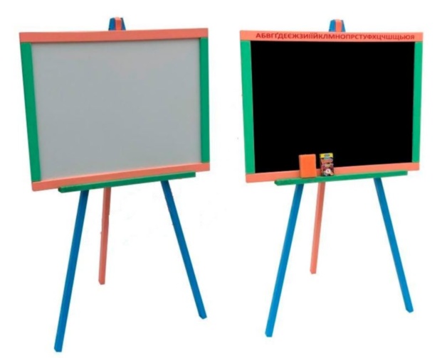Tablă Magnetică de Lemn cu 2 Fețe de Scris și Desenat