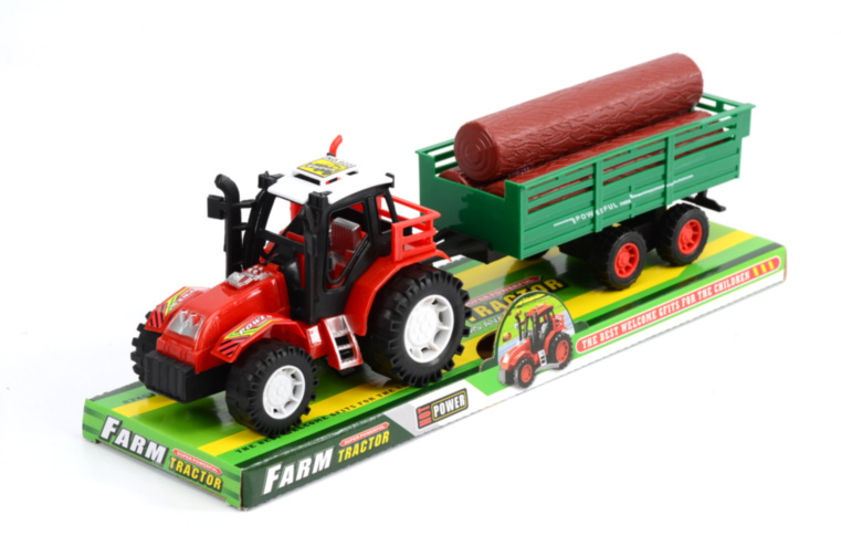 Tractor cu Remorcă cu Lemne, 35cm 