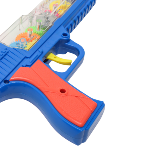 Pistol cu Efecte de Lumină și Vibrație – Jucărie Interactivă cu Roți Colorate