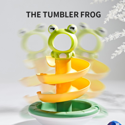 Jucărie Pista cu Spirala Broasca și Bile Colorate