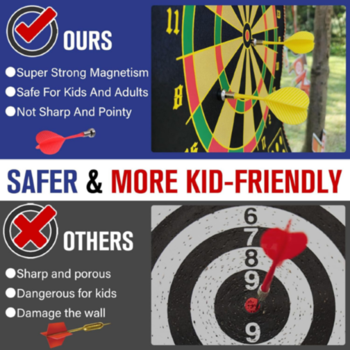 Tablă de Darts Magnetică cu 6 Săgeți – Joc de Precizie pentru Copii și Adulți