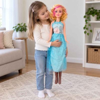 Păpușă mare Lovely Girl cu muzică, de 76 cm | image