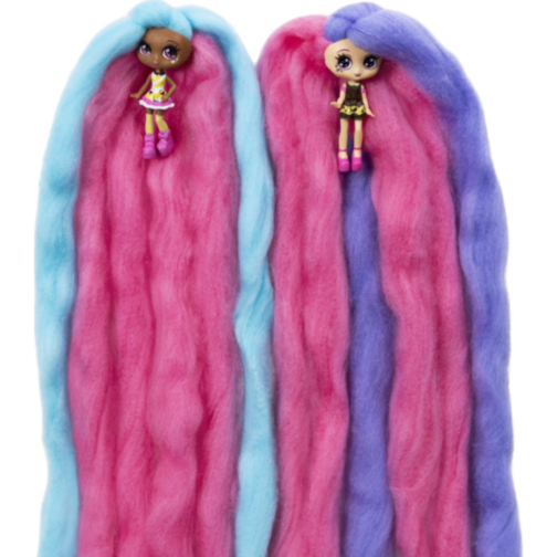 Păpușă Candylocks cu păr colorat pentru coafat – Double Bun