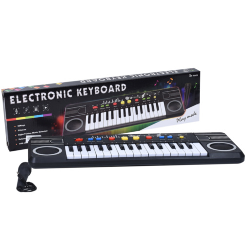 Orga Electronică cu Multiple Funcții și Microfon, 47cm