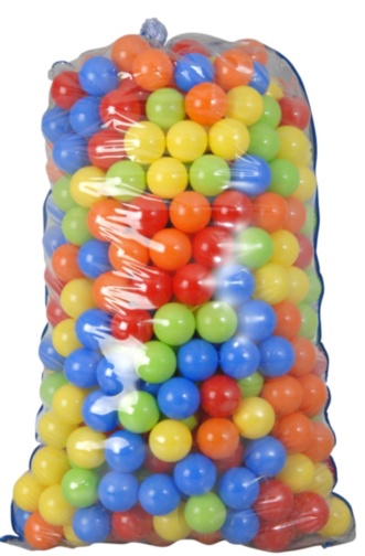 Set 600 Bile Colorate din Plastic, 6cm