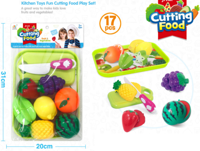 Set 7 Fructe de Feliat cu Cuțit și Tocător