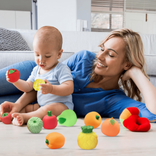 Set Fructe și Legume Moi din Silicon – 6 Buc