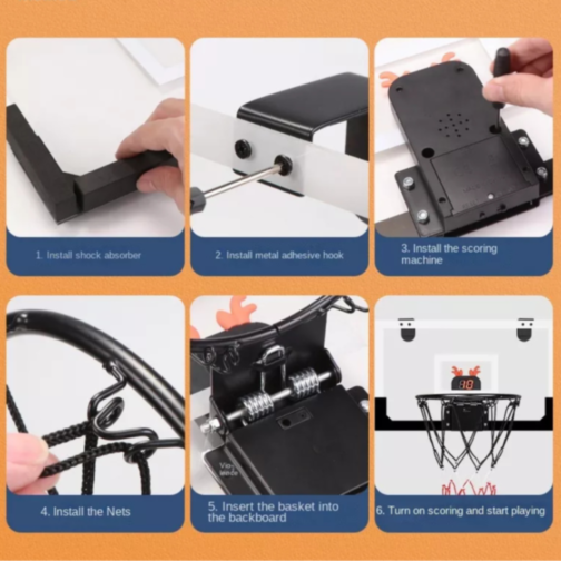 Coș de Baschet cu Scor Electronic – Jucărie Interactivă pentru Copii