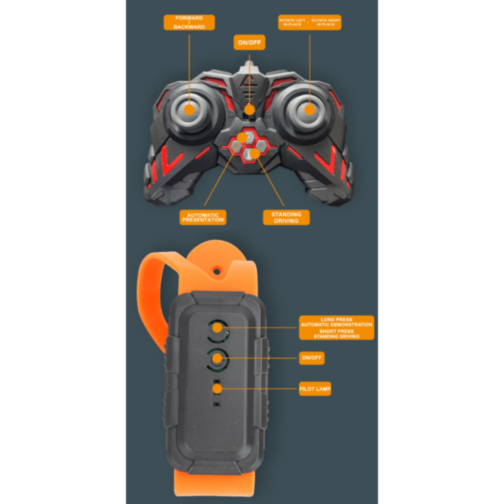 Mașinuță Stunt 360° cu Telecomandă și Ceas (culoare aleatorie)