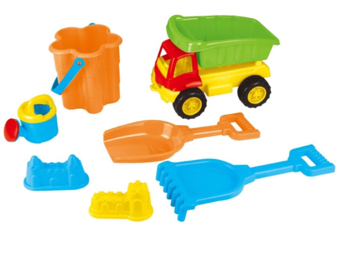 Set Camion pentru Nisip: Găleată, Ustensile și Forme pentru Joacă Creativă
