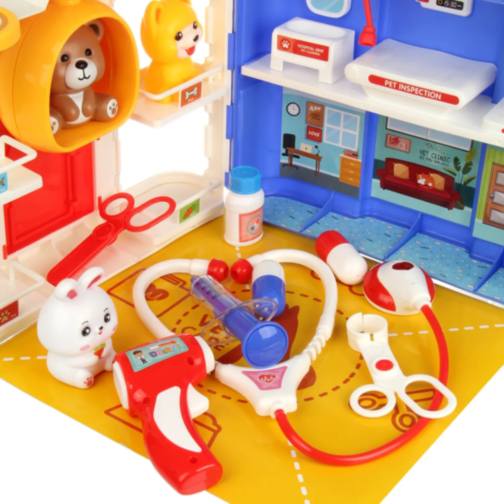 Set Spital Veterinar – Joc de Rol cu Animăluțe și Accesorii