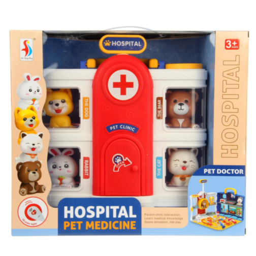 Set Spital Veterinar – Joc de Rol cu Animăluțe și Accesorii