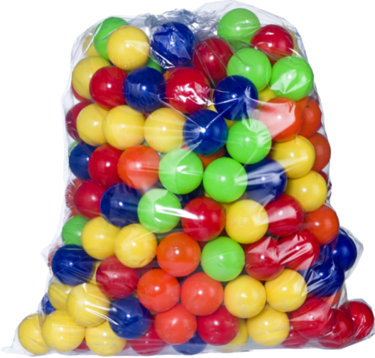 Set 250 Bile Colorate din Plastic, 8cm