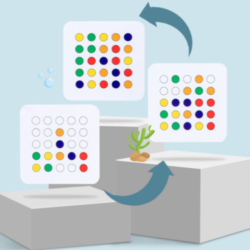 Joc Montessori din Lemn 3 în 1 – Prinde, Sortează și Potrivește Bile Colorate