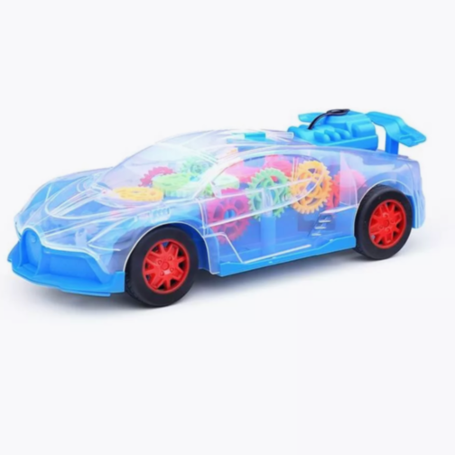 Mașinuță de Jucărie Transparentă cu Lumini, Abur și Telecomandă