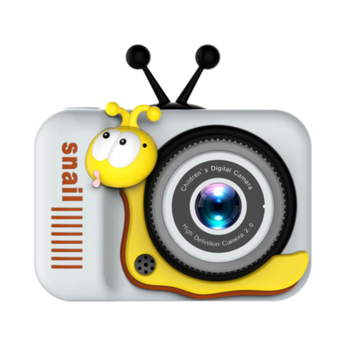 Aparat Foto Digital pentru Copii – Design Creativ Melc, Funcții Video și Jocuri (culoare aleatorie)