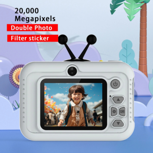 Aparat Foto Digital pentru Copii – Design Creativ Melc, Funcții Video și Jocuri (culoare aleatorie)