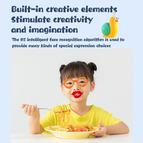 Aparat Foto Digital pentru Copii – Design Creativ Melc, Funcții Video și Jocuri (culoare aleatorie)