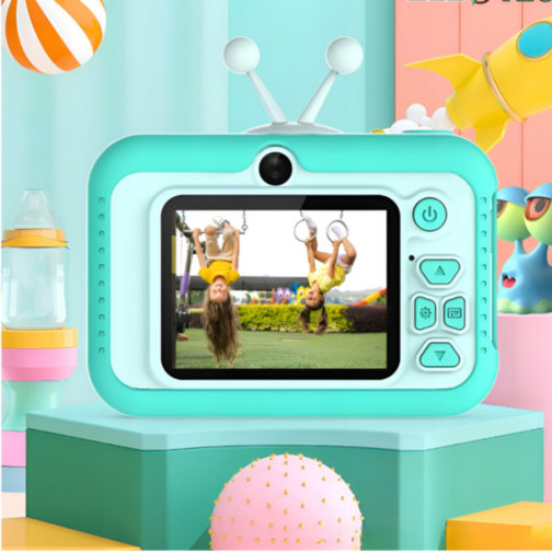 Aparat Foto Digital pentru Copii – Design Creativ Melc, Funcții Video și Jocuri (culoare aleatorie)