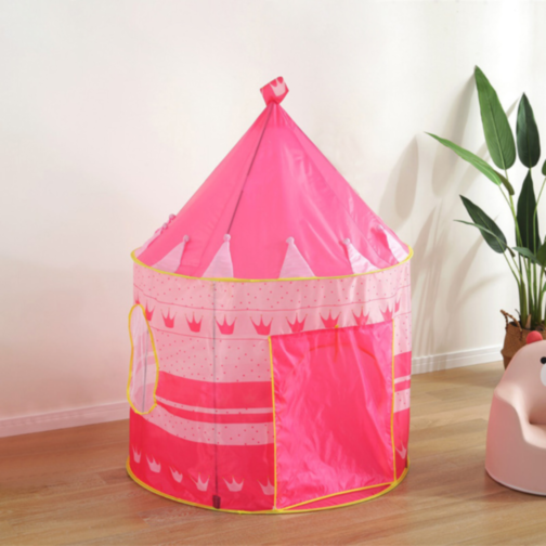 Cort de Joacă Castel Roz pentru Copii, Design de Prințesă, pentru Interior și Exterior
