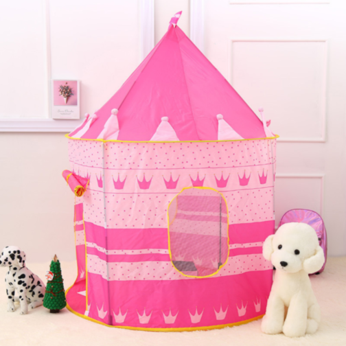 Cort de Joacă Castel Roz pentru Copii, Design de Prințesă, pentru Interior și Exterior