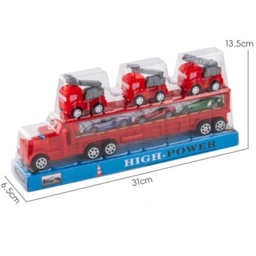 Set camion pompieri cu 3 mașini intervenție