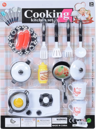 Set Plită, Vase de Gătit și Ustensile de Bucătărie, 15 piese
