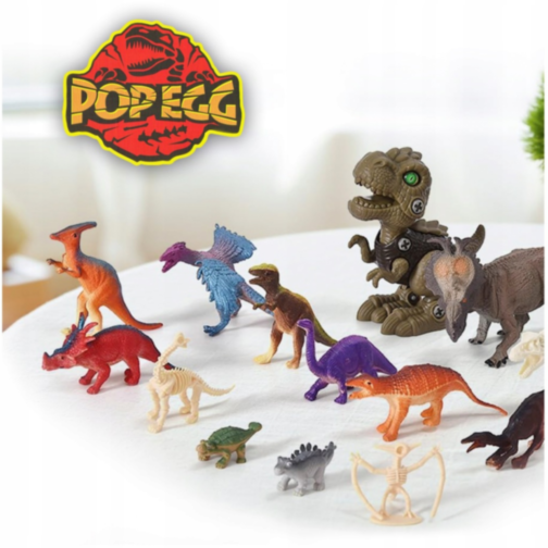 Ou Dinozaur cu Figurine și Decor Preistoric